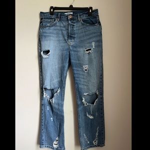 Forever 21 Distressed Mom Jeans